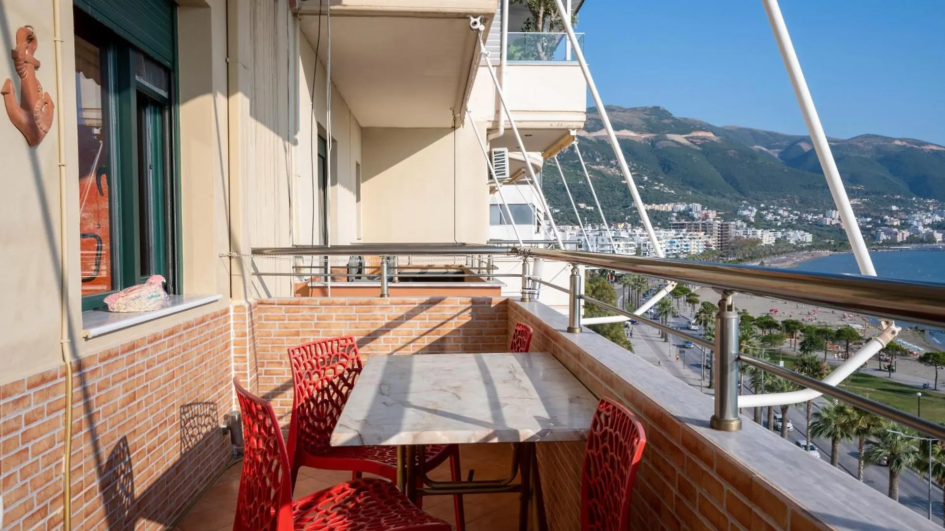 2-Bedroom Beachfront Apartment With Sea View Vlorë